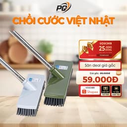 Chổi cước Việt Nhật cán inox dài 130cm thiết kế góc nghiêng dễ dàng làm sạch bụi bẩn 1