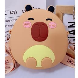[Mới] Túi xách đeo chéo silicon hình chuột lang capybara thời trang dễ thương 3