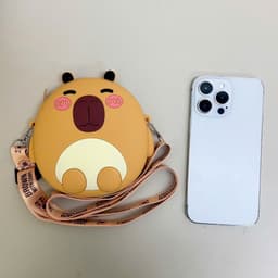 [Mới] Túi xách đeo chéo silicon hình chuột lang capybara thời trang dễ thương 7