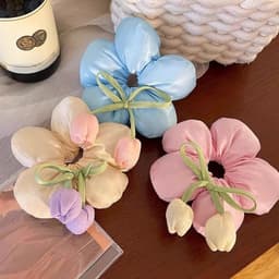 Dây buộc tóc hoa Tulip PHAO - Scrunchie hoa Đuôi Ngựa, phụ kiện tóc nữ cực hot 2