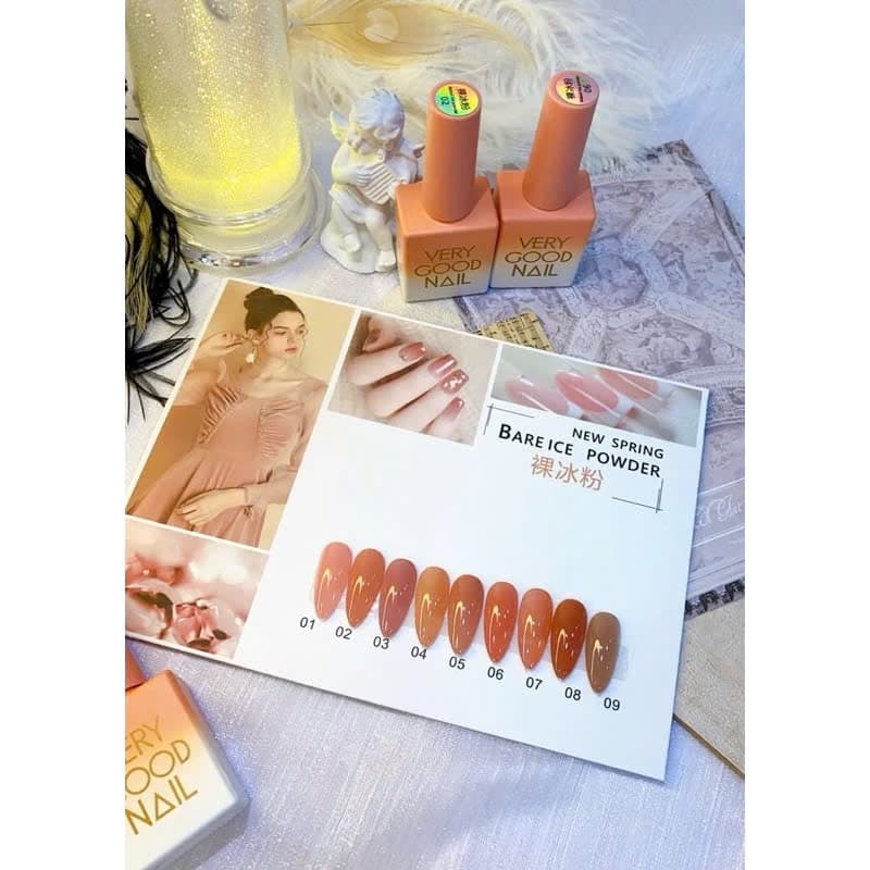 Sét sơn thạch veeerygood 9 chai màu dòng sơn gel chuẩn màu TẶNG bảng màu