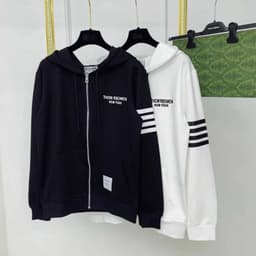 Áo khoác Thow 4 Vạch Trắng Nam Nữ - Khóa Kéo Bomber Uinsex Mẫu Mới Trẻ  Hoodie Thu Đông - TâmShop G 3