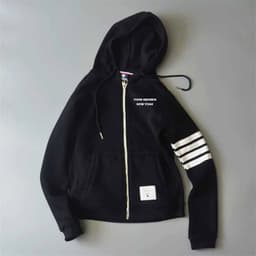 Áo khoác Thow 4 Vạch Trắng Nam Nữ - Khóa Kéo Bomber Uinsex Mẫu Mới Trẻ  Hoodie Thu Đông - TâmShop G 8