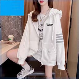 Áo khoác Thow 4 Vạch Trắng Nam Nữ - Khóa Kéo Bomber Uinsex Mẫu Mới Trẻ  Hoodie Thu Đông - TâmShop G 2