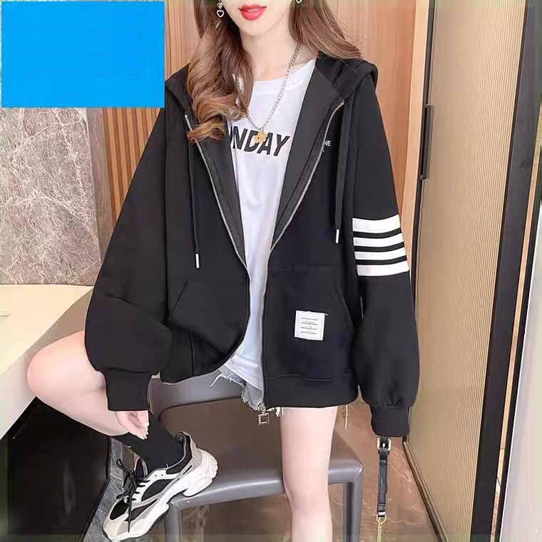 Áo khoác Thow 4 Vạch Trắng Nam Nữ - Khóa Kéo Bomber Uinsex Mẫu Mới Trẻ  Hoodie Thu Đông - TâmShop G