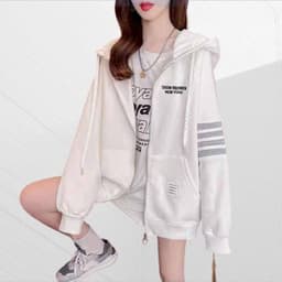 Áo khoác Thow 4 Vạch Trắng Nam Nữ - Khóa Kéo Bomber Uinsex Mẫu Mới Trẻ  Hoodie Thu Đông - TâmShop G 9