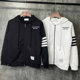 Áo khoác Thow 4 Vạch Trắng Nam Nữ - Khóa Kéo Bomber Uinsex Mẫu Mới Trẻ  Hoodie Thu Đông - TâmShop G 6