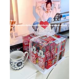 hộp quà full đỏ size M 22x22x18cm 7