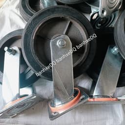 [KKTHN] Bánh Xe Cao Su Gang Đúc Đường Kính 20cm Càng Chịu Lực 5.5 Ly Siêu Chắc Khoẻ Cho Xe Đẩy Hàng, Xe Bánh Mì, Xe Trang Trại 1