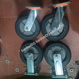 [KKTHN] Bánh Xe Cao Su Gang Đúc Đường Kính 20cm Càng Chịu Lực 5.5 Ly Siêu Chắc Khoẻ Cho Xe Đẩy Hàng, Xe Bánh Mì, Xe Trang Trại 3