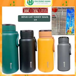 Bình Giữ Nhiệt 24h Inox 304 Nắp Titan Cao Cấp Giữ Nhiệt Tốt Kèm 3 Quà Tặng Dung Tích Lớn M175 1
