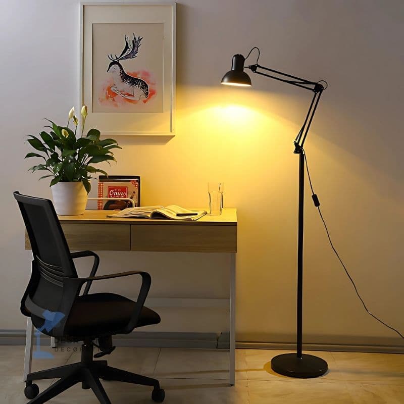 Đèn cây đứng đọc sách xoay linh hoạt – Thiết kế hiện đại, ánh sáng chống cận, đế chắc chắn
