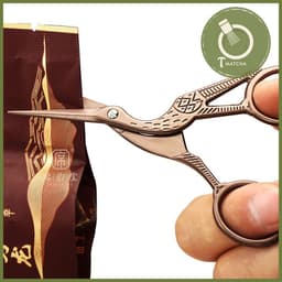 Kéo nhỏ cắt túi trà matcha mẫu chim hạc 3