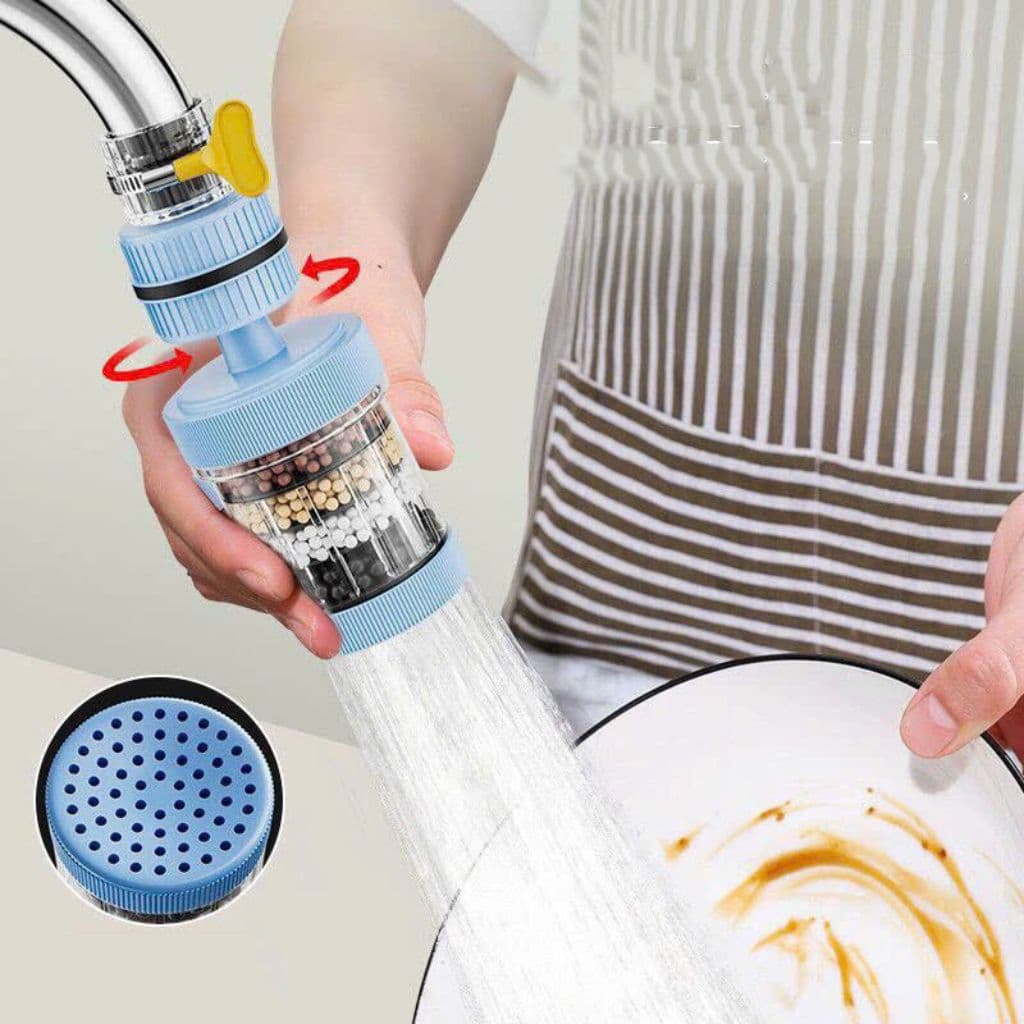 Đầu vòi lọc nước 6 lớp MỚI 360° Xoay vòi đa năng [FREESHIP]