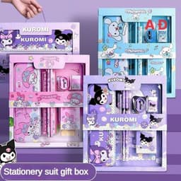 Bộ Quà Tặng Bộ Dụng Cụ Học Tập Học Sinh Tiểu Học Kuromi Đáng Yêu Cho Bé 1
