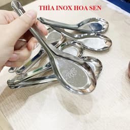Thìa Ăn Phở, Ăn Súp, Thìa Ăn Cơm Inox Tiện Dụng, Thìa Phở Hoa Sen 2