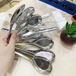 Thìa Ăn Phở, Ăn Súp, Thìa Ăn Cơm Inox Tiện Dụng, Thìa Phở Hoa Sen 3