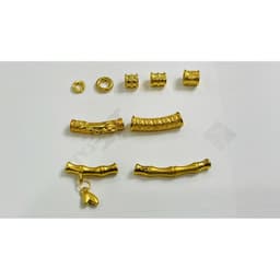 BST VIP 24 K dòng Charm to lỗ rộng từ 2mm - Bi Lu - Thanh chặn xuyên Cáp thép 2-3 ly - AU Vàn g 10 kara -18-24 Carat9999 5