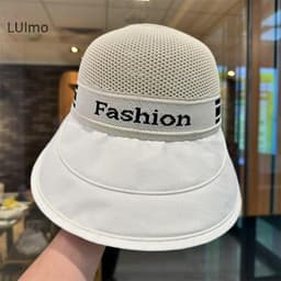 ''Mũ hở nửa" FASHION " - Nó cói rộng vành có nút cài khẩu trang chống nắng ''T/LINH'' 8