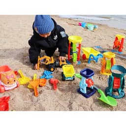 Đồ chơi xô xúc cát 18 chi tiết cho bé đi biển - chơi nhà tắm - xúc hạt muồng muồng 3