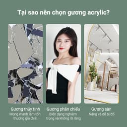 Gương treo Dán Tường toàn thân chống vỡ soi ,hình bầu dục, gương vuông chống vỡ 2