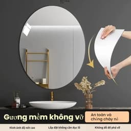 Gương treo Dán Tường toàn thân chống vỡ soi ,hình bầu dục, gương vuông chống vỡ 1