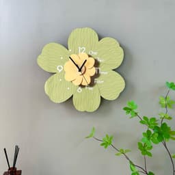 Đồng Hồ Hoa Treo Tường Kim Trôi Không Phát Ra Tiếng Động 7