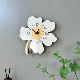 Đồng Hồ Hoa Treo Tường Kim Trôi Không Phát Ra Tiếng Động 6