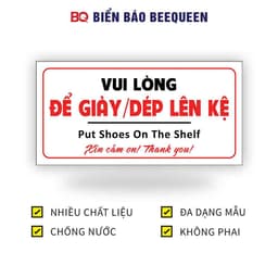Biển báo vui lòng để giày dép lên kệ n256 1