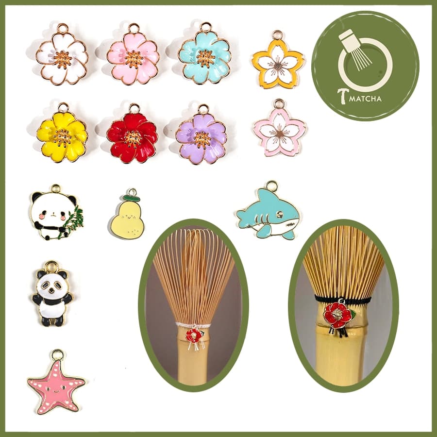 Charm treo chổi chasen, chổi pha trà matcha