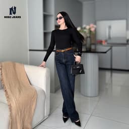 Quần jeans ống rộng lưng cao - Cat Whiskers Pants 8