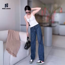 Quần jeans ống rộng lưng cao - Cat Whiskers Pants 5