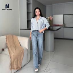 Quần jeans ống rộng lưng cao - Cat Whiskers Pants 7