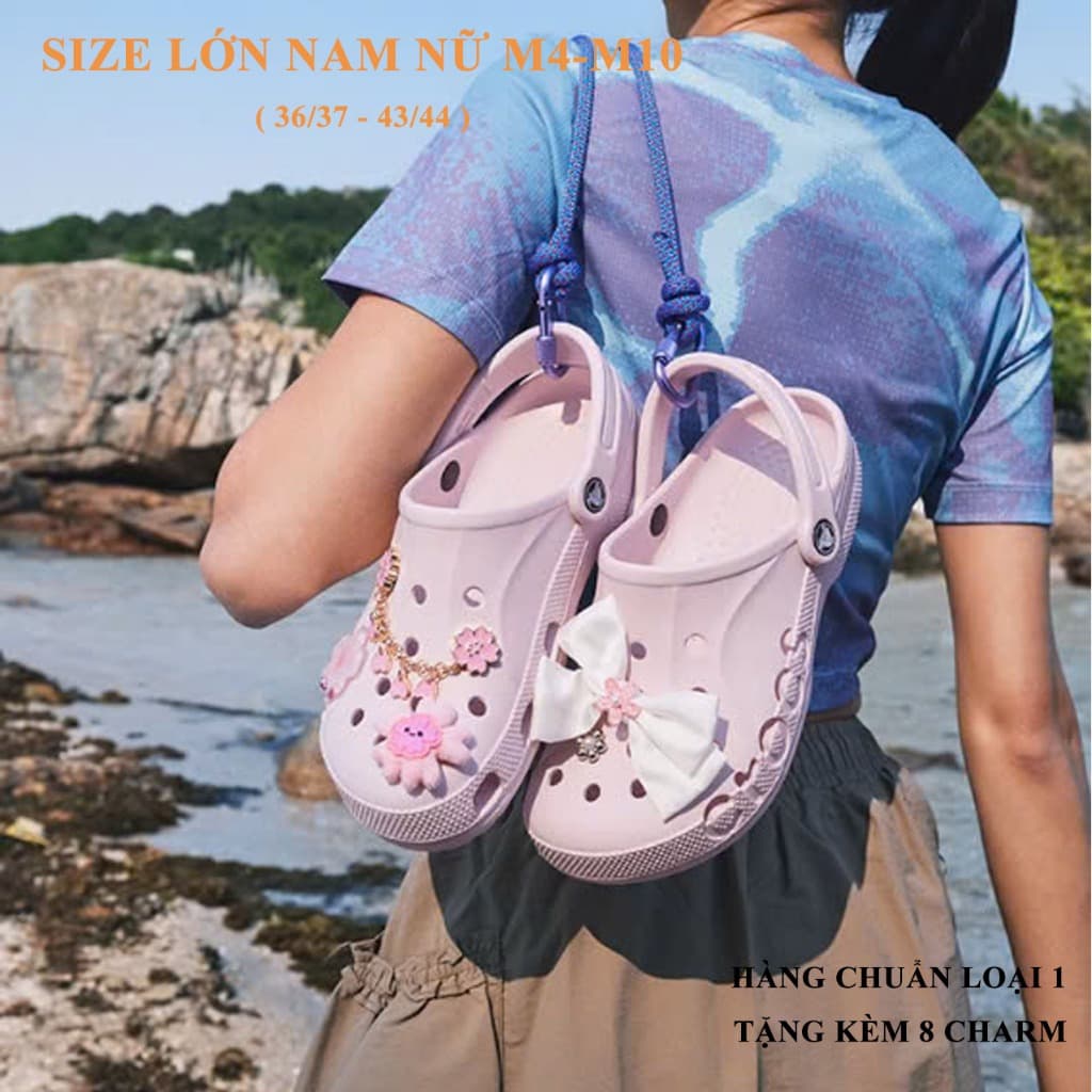[ Người lớn] Dép Cross Classic Baya cho nam nữ mềm nhẹ không mùi size M4-M10 aoibaby