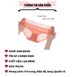 SET 5-10 Quần Lót Nữ Lụa Băng Mềm Phối Cạp Ren Tim Mềm Mại tôn dáng mã 9099 2