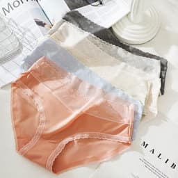 SET 5-10 Quần Lót Nữ Lụa Băng Mềm Phối Cạp Ren Tim Mềm Mại tôn dáng mã 9099 4