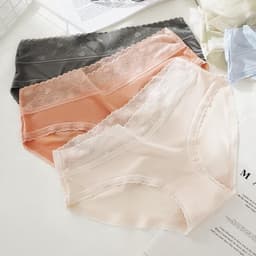 SET 5-10 Quần Lót Nữ Lụa Băng Mềm Phối Cạp Ren Tim Mềm Mại tôn dáng mã 9099 5