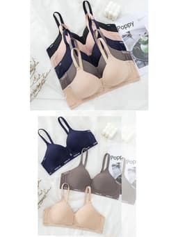 Áo Lót Su Đệm Mỏng Không Gọng Mềm Mát Dây Chữ Ôm Gọn Ngực 3285, áo ngực thoáng mát dễ chịu 4