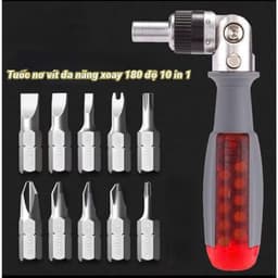 Tua vít đa năng đa góc 180 độ, bộ tô vít 10 trong 1 sửa chữa thiết bị, tuốc nơ vít điều chỉnh có nam châm cao cấp---- 2