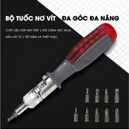 Tua vít đa năng đa góc 180 độ, bộ tô vít 10 trong 1 sửa chữa thiết bị, tuốc nơ vít điều chỉnh có nam châm cao cấp---- 4