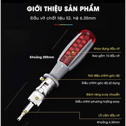 Tua vít đa năng đa góc 180 độ, bộ tô vít 10 trong 1 sửa chữa thiết bị, tuốc nơ vít điều chỉnh có nam châm cao cấp---- 6