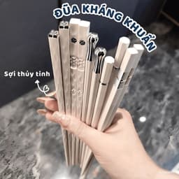 Đũa ăn cơm sợi thủy tinh cao cấp, đũa sợi thuỷ tinh chống mốc kháng khuẩn chịu nhiệt cao kiểu dáng hiện đại 2