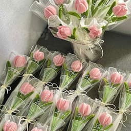 Túi bóng kính đựng 1 bông in chữ LOVE gói hoa trong suốt cực xinh. 3