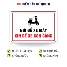 Biển báo nơi để xe máy xin để xe gọn gàng d124 1