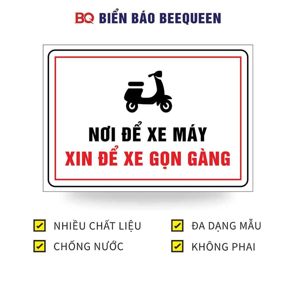 Biển báo nơi để xe máy xin để xe gọn gàng d124