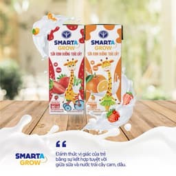[1 Lốc Lẻ] Sữa trái cây Nutricare Smarta Grow 110ml - Cam,dâu,Nho,trái cây nhiệt đới 9
