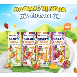 Thùng 48 hộp 180ml sữa chua uống NutriCare Smarta grow trái cây nhiệt đới 5
