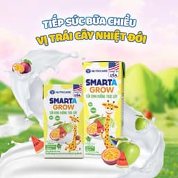 Thùng 48 hộp 180ml sữa chua uống NutriCare Smarta grow trái cây nhiệt đới 3