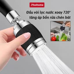 Đầu Vòi Rửa Bát Tăng Áp 3 Chế Độ Xoay 360 Độ Tiết Kiệm Nước Lọc Rửa Rau Củ Quả Chống Văng Tiện Lợi 1