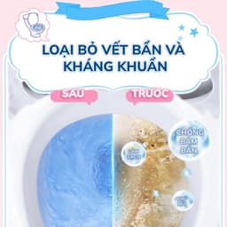Combo 20 Viên sạch bồn cầu Clean All chai thả bồn cầu sạch khuẩn tẩy sạch mảng bám khử mùi toilet tặng kèm chổi đa năng 9